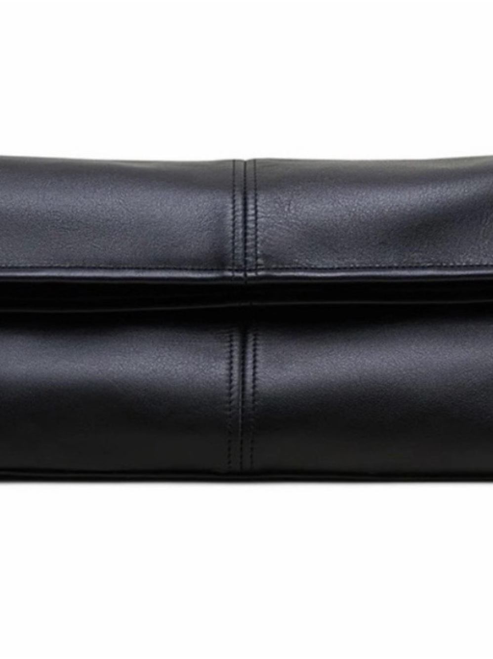NWOT POELLE Leather Clutch - Sleek Minimal Design